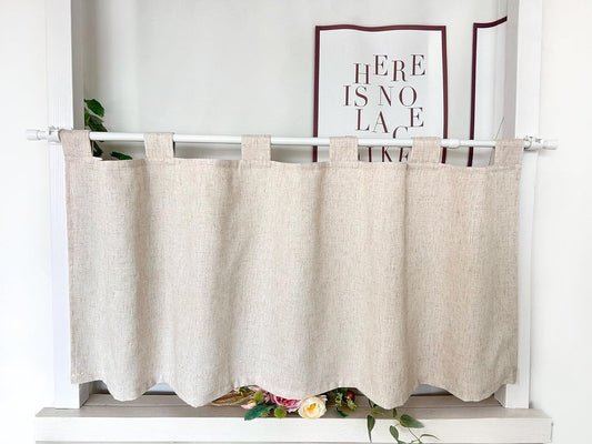 Daliena Vitrage, ondoorzichtig, kort, raamgordijn, privacy, bistrogordijn, linnenlook, gordijnen, textuur, keuken, moderne gordijnen, effen, (b x h 150 x 60 cm) met lussen, 1 stuk Geef je huis met deze stijlvolle vitrage in linnenlook een hoogwaardige tou