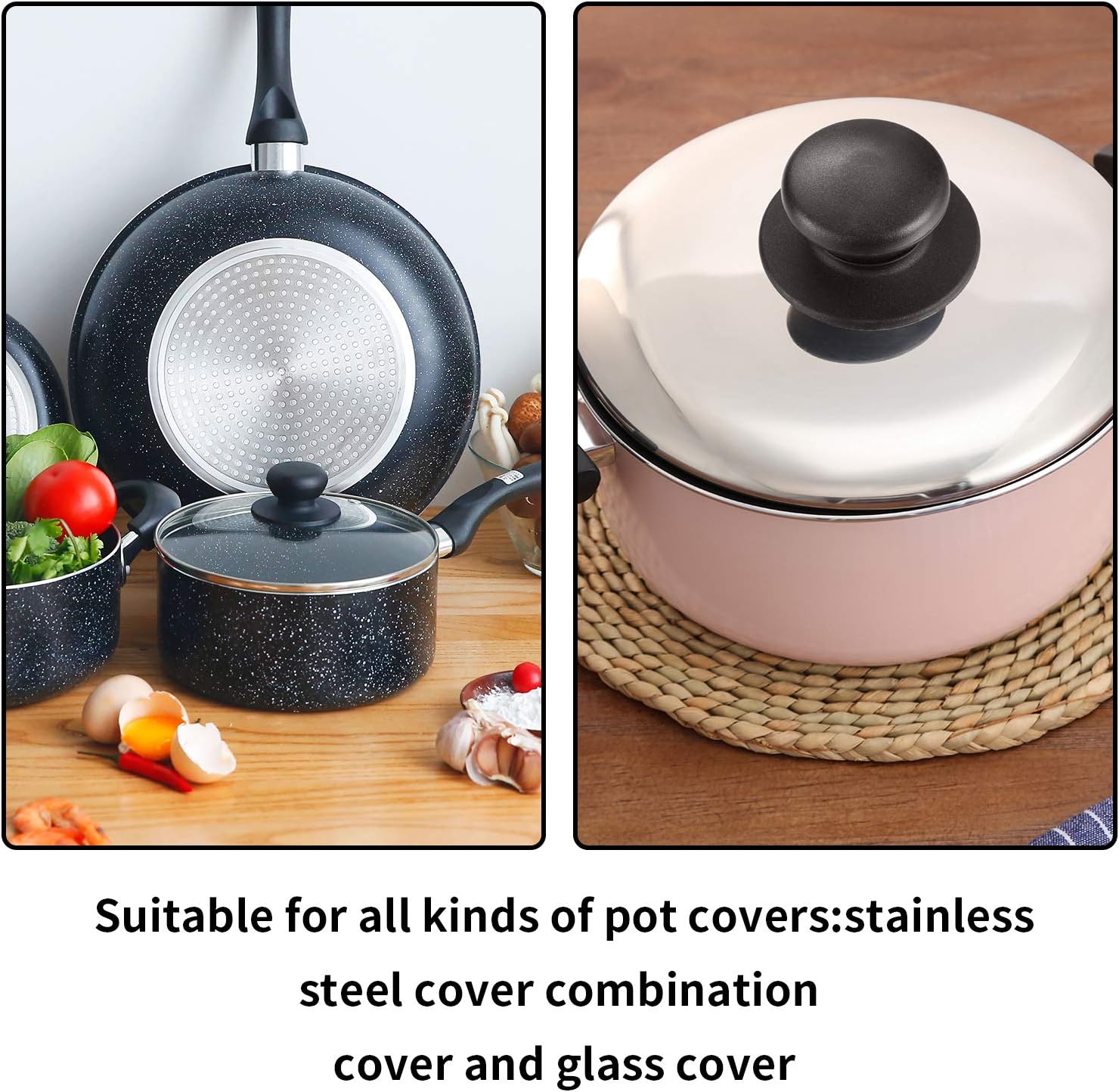 4 Stks Pot Deksel Knop Universele Vervanging Pan Deksel Cover Knoppen Over dit item Hoogwaardig materiaal: De vervangende handgreep van het deksel is gemaakt door bakelite, dat gezond materiaal brand- en hittebestendig is. De knop van het deksel is gemaak