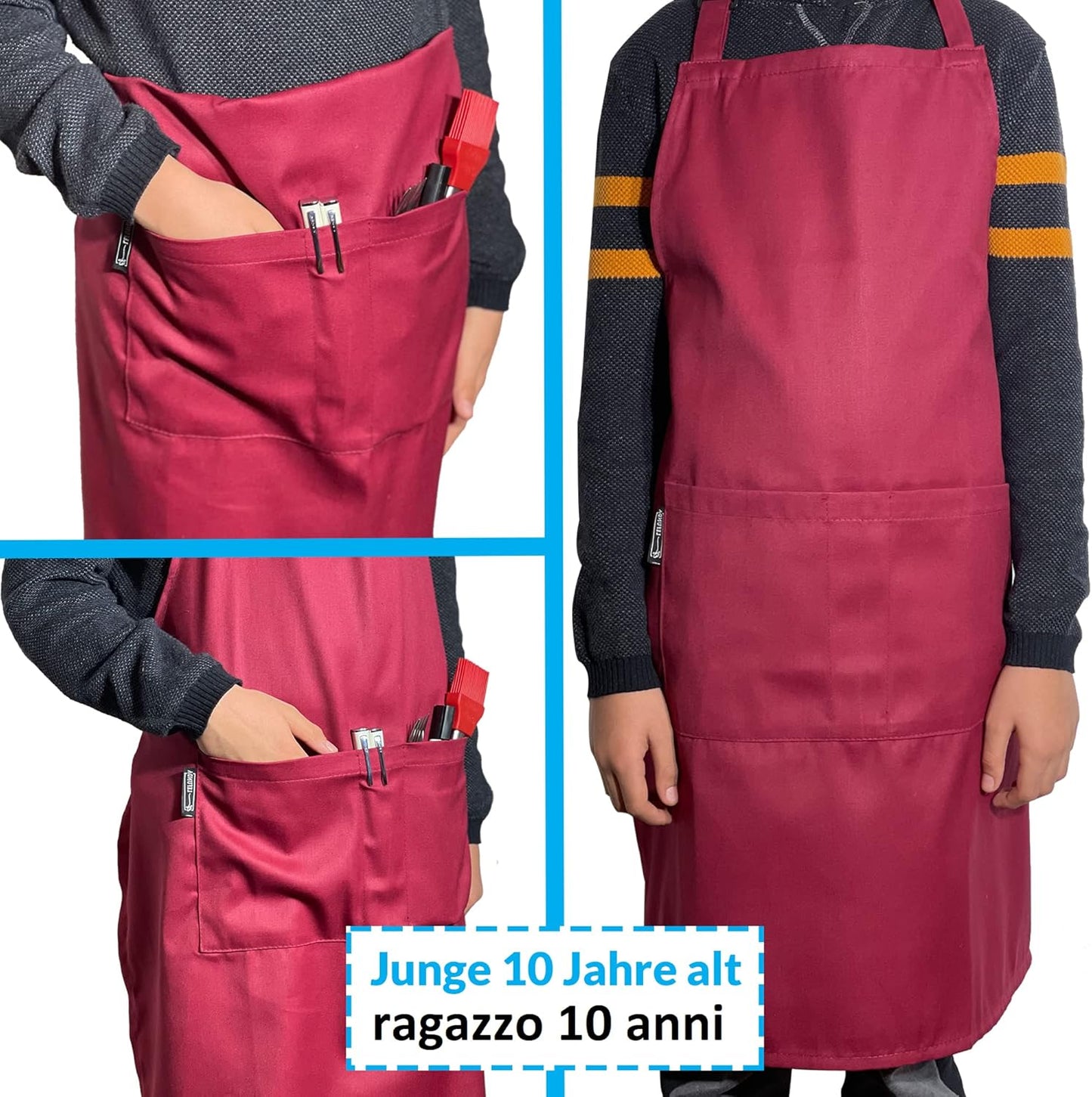 2 Stuks Chef Schort Waterdichte Schort met 3 Zakken Over dit item 💕65% polyester / 35% katoen beste mix voor schorten die bekend staan om hun duurzaamheid. Zij vervagen niet zo snel, verliezen snel hun vorm, kijken langer als nieuw, zijn minder naar vore