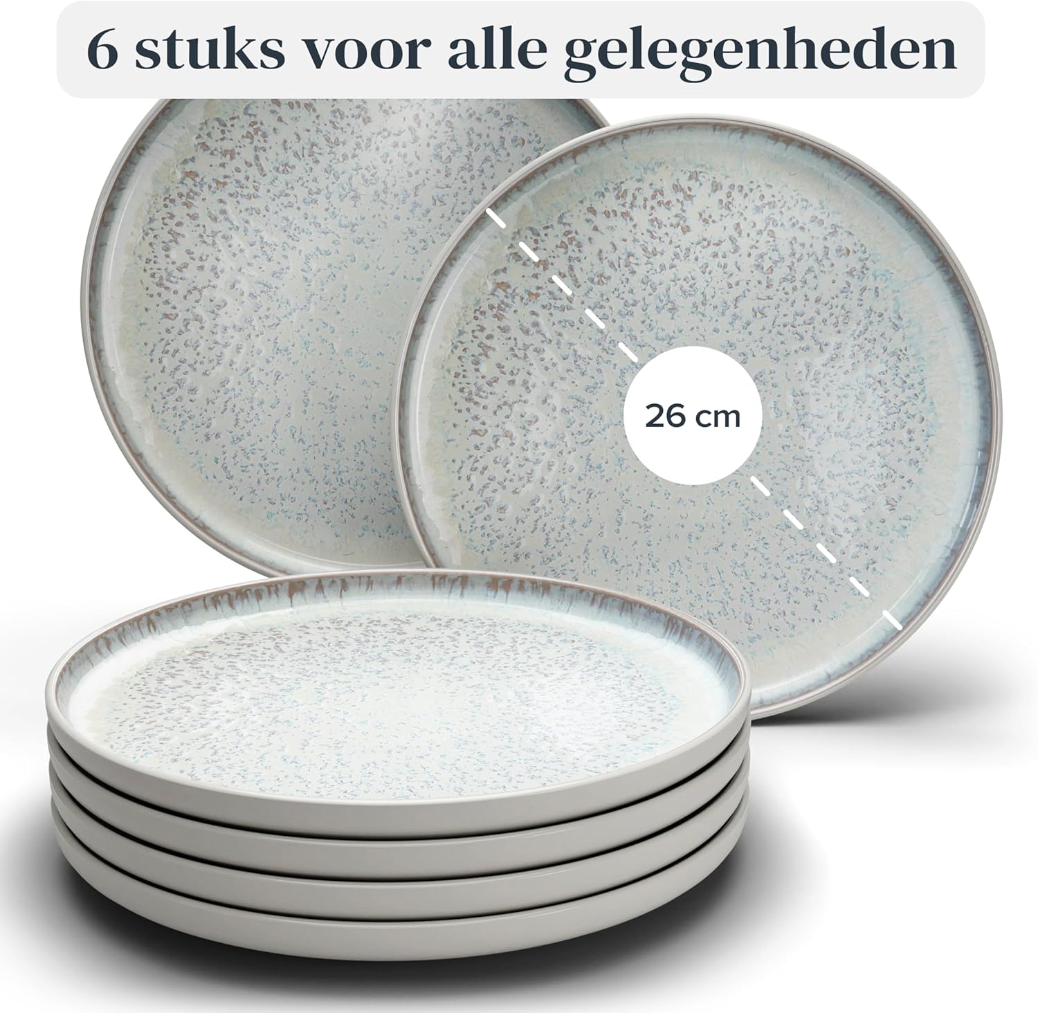 Aardewerk Servies Set Ibiza 36-delig - Vaatwasser-, Magnetron- en Krasbestendig Servies - Moderne Kommen en Borden Set voor 12 Personen - Tafelservice Pure Living in Licht Beige-blauw Deze 36-delige beige-blauwe servies set voor 12 personen combineert ele