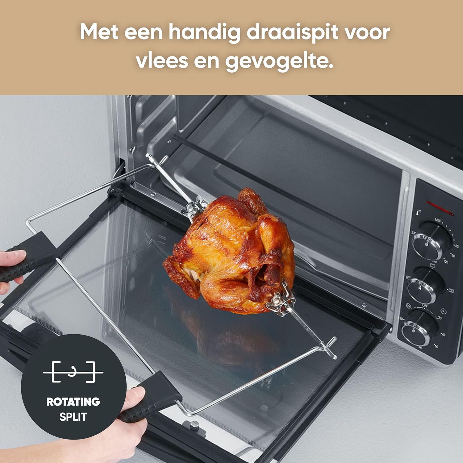 Severin To 2058 Bak-Toastoven, met Convectiefunctie, 1800 W, Incl. Pizzasteen, Zilver/Zwart Betrouwbare en praktische bak- en toastoven met recirculatiefunctie voor het bereiden van ovenschotels zoals frites, pizza of gebakken brood en cake - inclusief pi