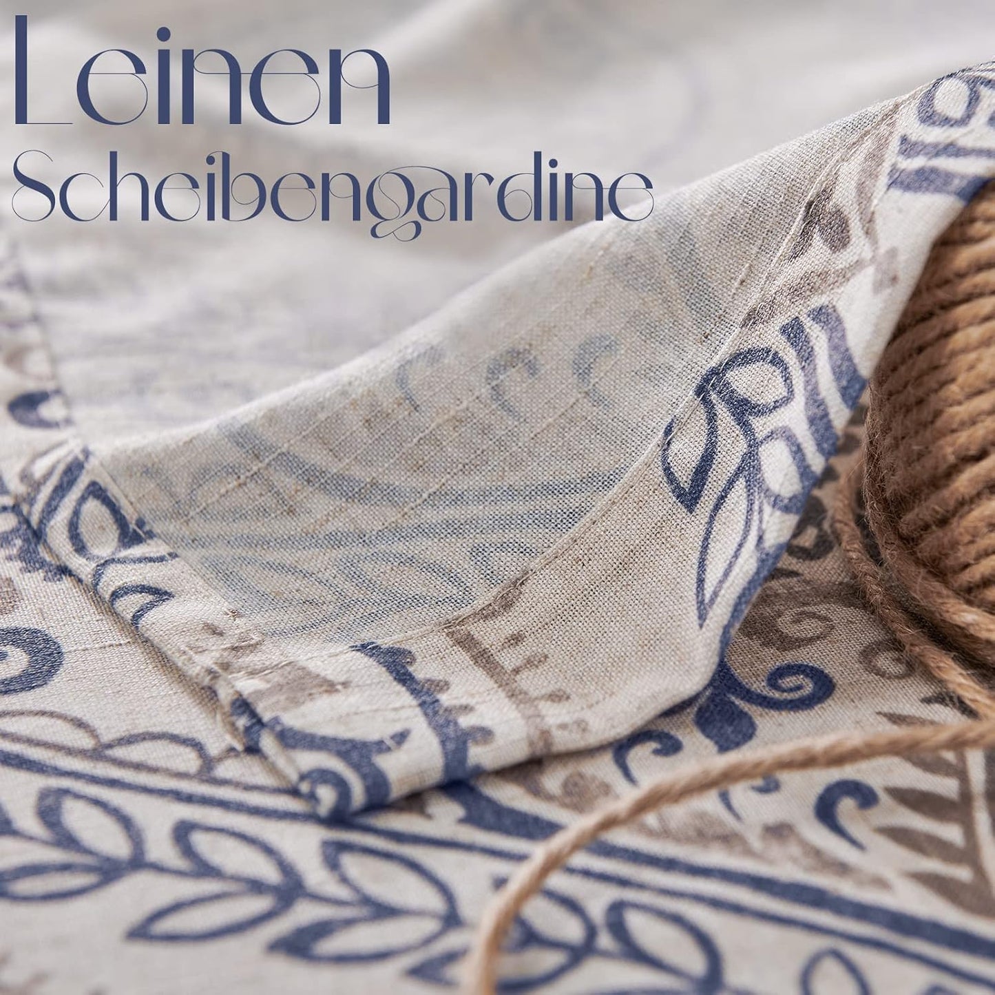 TOPICK Bloemen Keuken Gordijnen 61 cm Drop Linnen Doorschijnend Korte Cafe Botanische Print Kleine Raam Rod Pocket voor Wasruimte Badkamer 2 Panelen Verbena Grijs Verpakking: je ontvangt 2 gordijnen van 85% polyester+15% linnen. De afmetingen per stuk zij