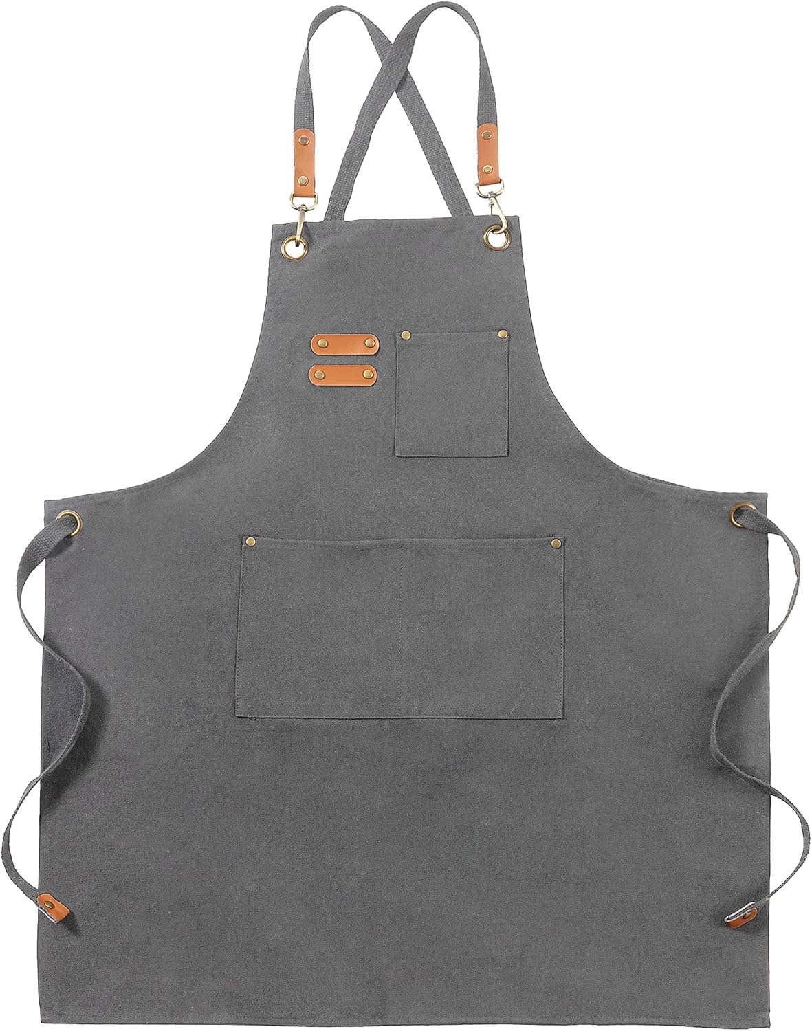 Canvasschorten, Werkschorten voor Mannen en Vrouwen, Chef-kokschorten met Verstelbare Riem en 3 Zakken, Schort voor Servers, Keuken, Koken, Bakken, Kunstenaar, Schilderen, Gekruiste Productgegevens Onderhoudsvoorschriften Machinewas Type sluiting Trekkoor