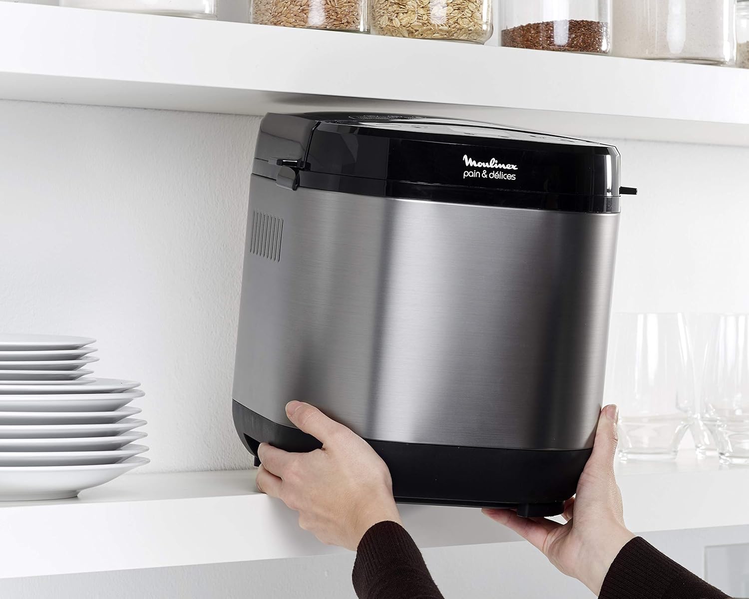 Moulinex OW240E30 Brood en behandelt Machine met Yoghurt Functie - Metaal/Zwart Alles is automatisch 3 Gewichtsinstellingen en 3 warmtestanden Eenvoudig te reinigen. Wastafel met antiaanbaklaag LCD-scherm. › Meer productgegevens bekijken Spanning 220 Volt
