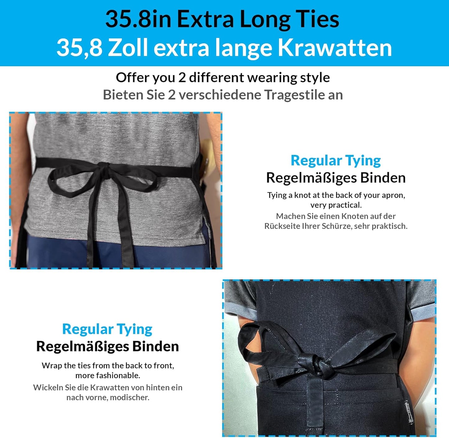 2 Stuks Chef Schort Waterdichte Schort met 3 Zakken Over dit item 💕65% polyester / 35% katoen beste mix voor schorten die bekend staan om hun duurzaamheid. Zij vervagen niet zo snel, verliezen snel hun vorm, kijken langer als nieuw, zijn minder naar vore