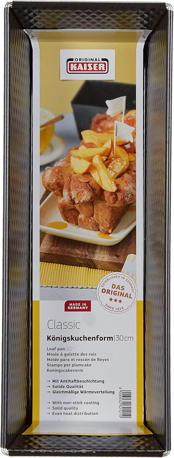 Kaiser Classic Cakevorm, 30 CM 2.1 L Over dit item Met deze stevige bakvormen van Kaiser steel je zeker de show tijdens de feestdagen! Verras je gasten met een smeuïge cake, kleurrijke taart of maak je diner compleet met een feestelijk dessert in tulbandv