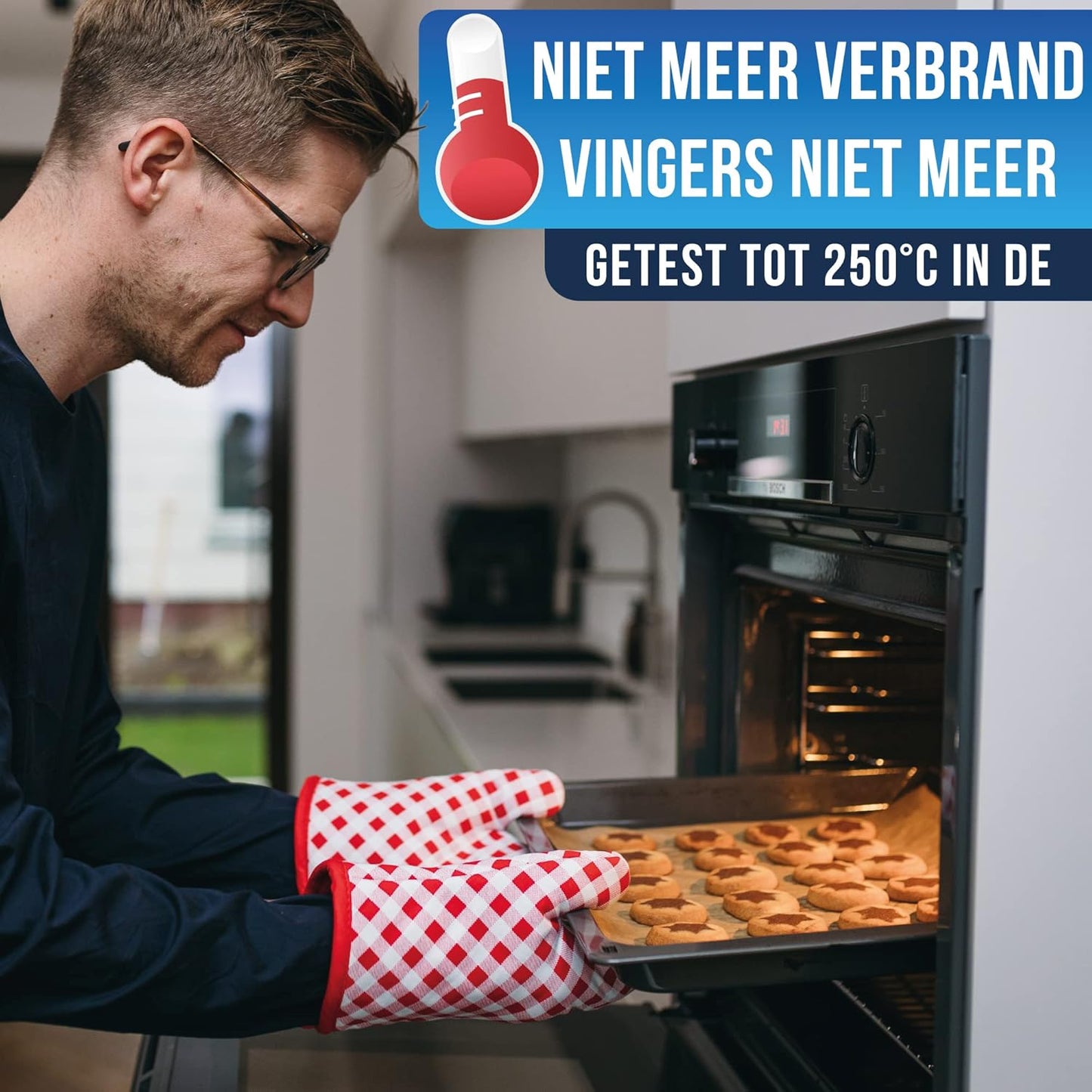 LauterSchutz® Ovenwanten per paar - met siliconen coating voor optimale grip en hittebestendigheid (contactwarmte: 250°C) in diverse kleuren (Gekleurd/lichtblauw) ✅ LauterSchutz - DE ORIGINELE, ONTWIKKELD EN ONTWORPELD IN DUITSLAND - De LauterSchutz ovenw