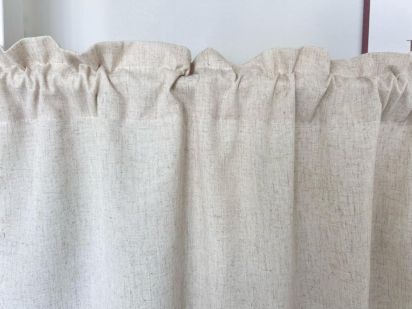 Daliena Vitrage, ondoorzichtig, kort, raamgordijn, privacy, bistrogordijn, linnenlook, gordijnen, textuur, keuken, moderne gordijnen, effen, (b x h 150 x 60 cm) met lussen, 1 stuk Geef je huis met deze stijlvolle vitrage in linnenlook een hoogwaardige tou