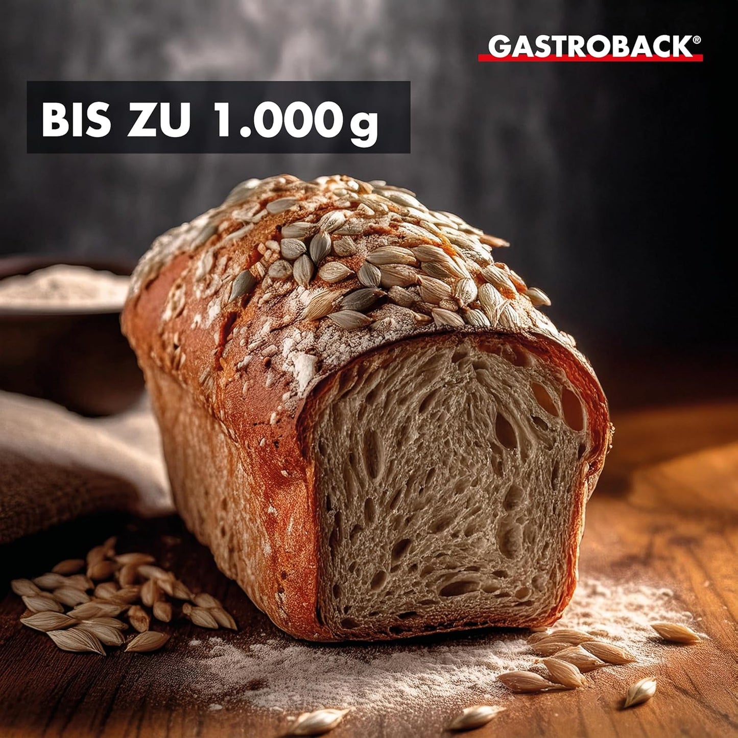 Gastroback 42823 Design broodbakmachine Advanced Productbeschrijving Gastroback 42823 Design broodbakmachine Advanced, roestvrij staal, 18 programma's, automatisch ingrediëntenvak, voor 500 g, 750 g en 1.000 g brood, kijkvenster, timer, 18/8, zilver Inhou