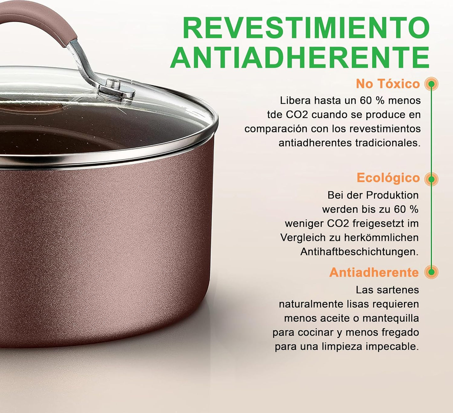 NutriChef Kookpannenset 20-delige Antiaanbak pannen en -potten met Bakgerei 20-DELIGE SET: NutriChef 20-delige antiaanbak pannenset inclusief (6) bakvormen, 3 nylon kookgerei, siliconen vergiet, 20 cm, 25 cm, 30 cm open koekenpan, 1,4 L & 2,4 L sauspan me
