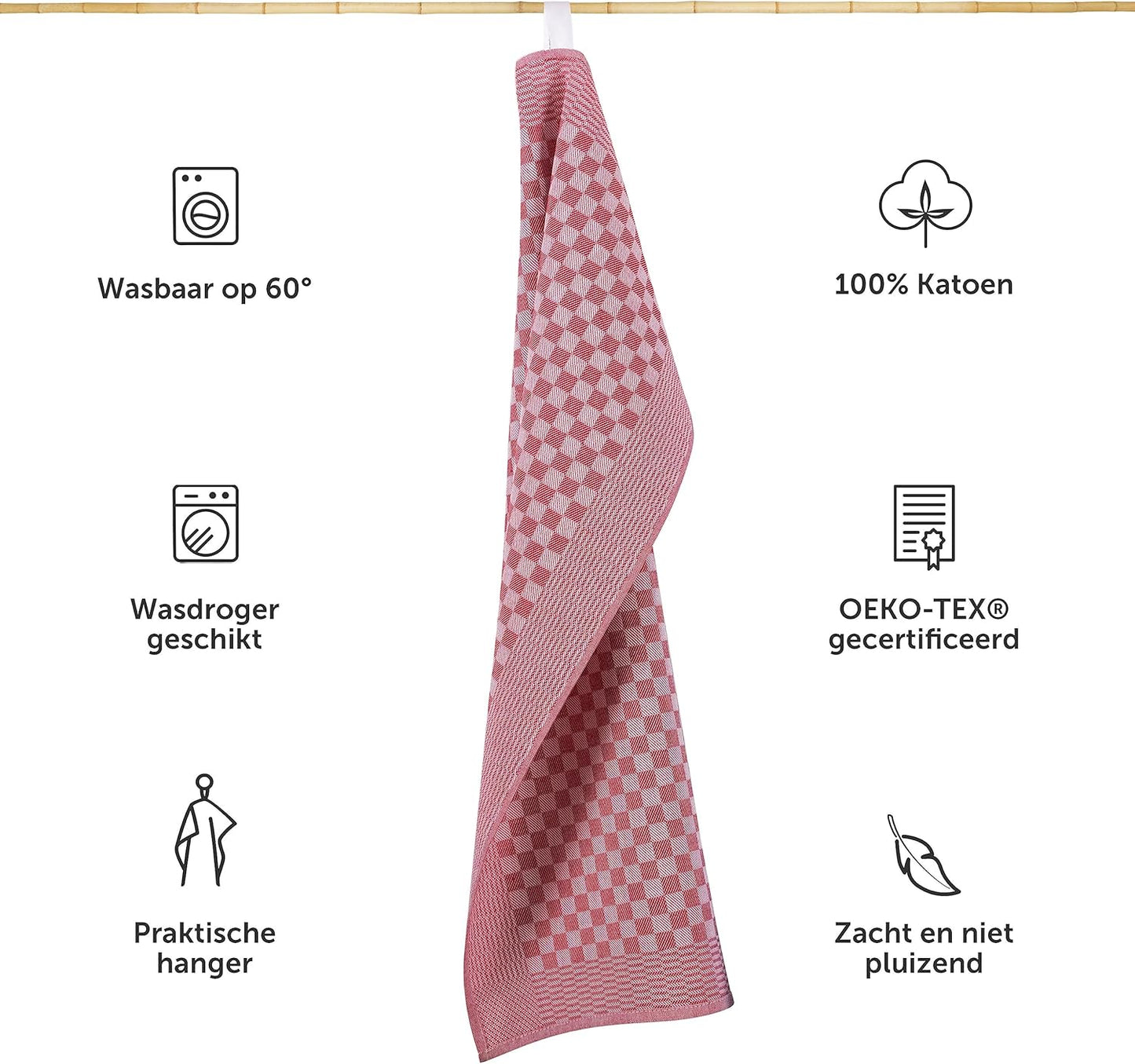 Blumtal - Set van 10 Theedoeken - 100% Katoen - 50 x 70 cm - Grijs Geruit - Hoogwaardige handdoekenset IDEAAL FORMAAT: De Blumtal theedoeken zijn 50 x 70 cm. Omdat je aan keukendoeken nooit genoeg kunt hebben, bieden wij onze Blumtal handdoeken aan in set