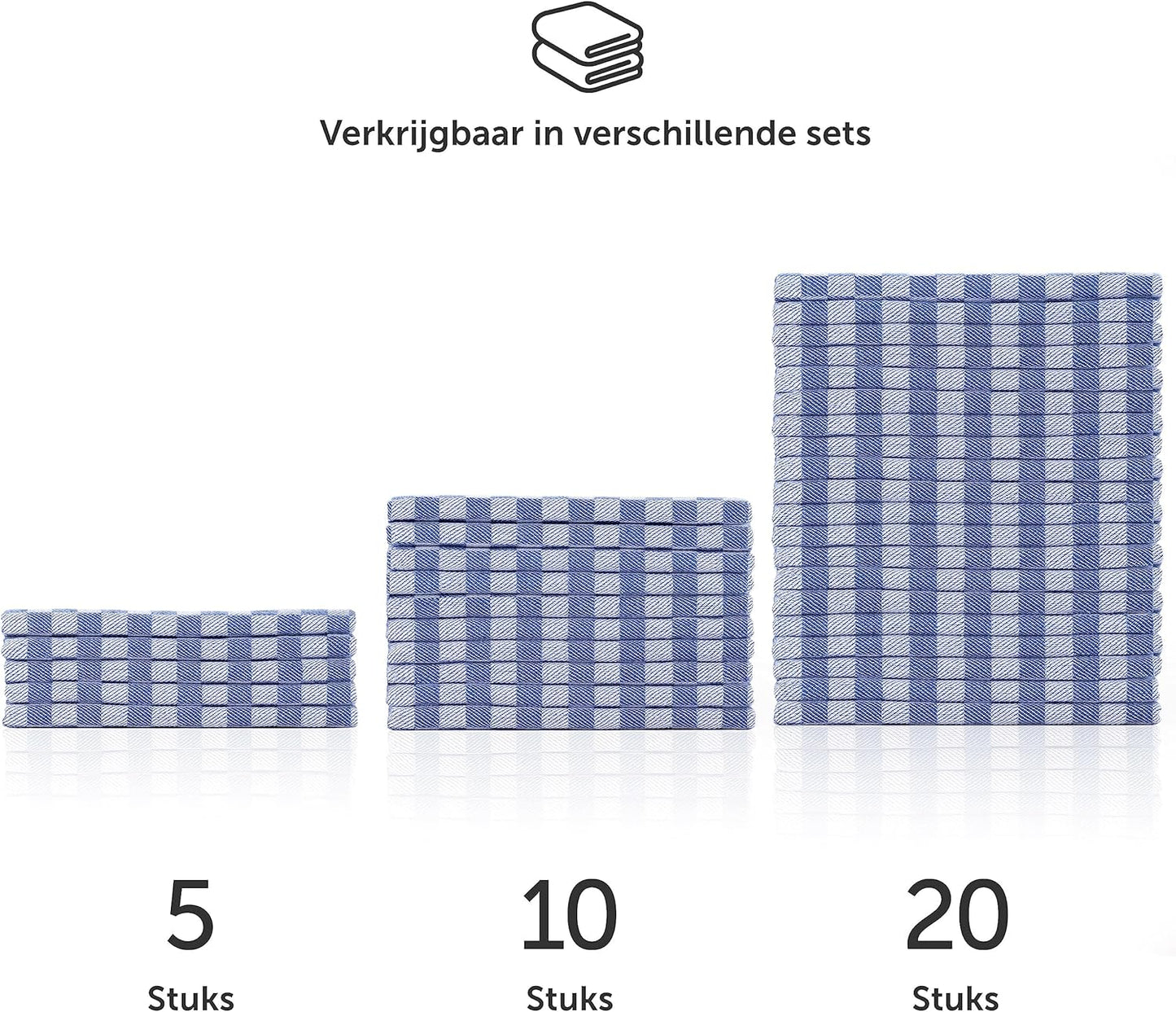Blumtal - Set van 10 Theedoeken - 100% Katoen - 50 x 70 cm - Grijs Geruit - Hoogwaardige handdoekenset IDEAAL FORMAAT: De Blumtal theedoeken zijn 50 x 70 cm. Omdat je aan keukendoeken nooit genoeg kunt hebben, bieden wij onze Blumtal handdoeken aan in set