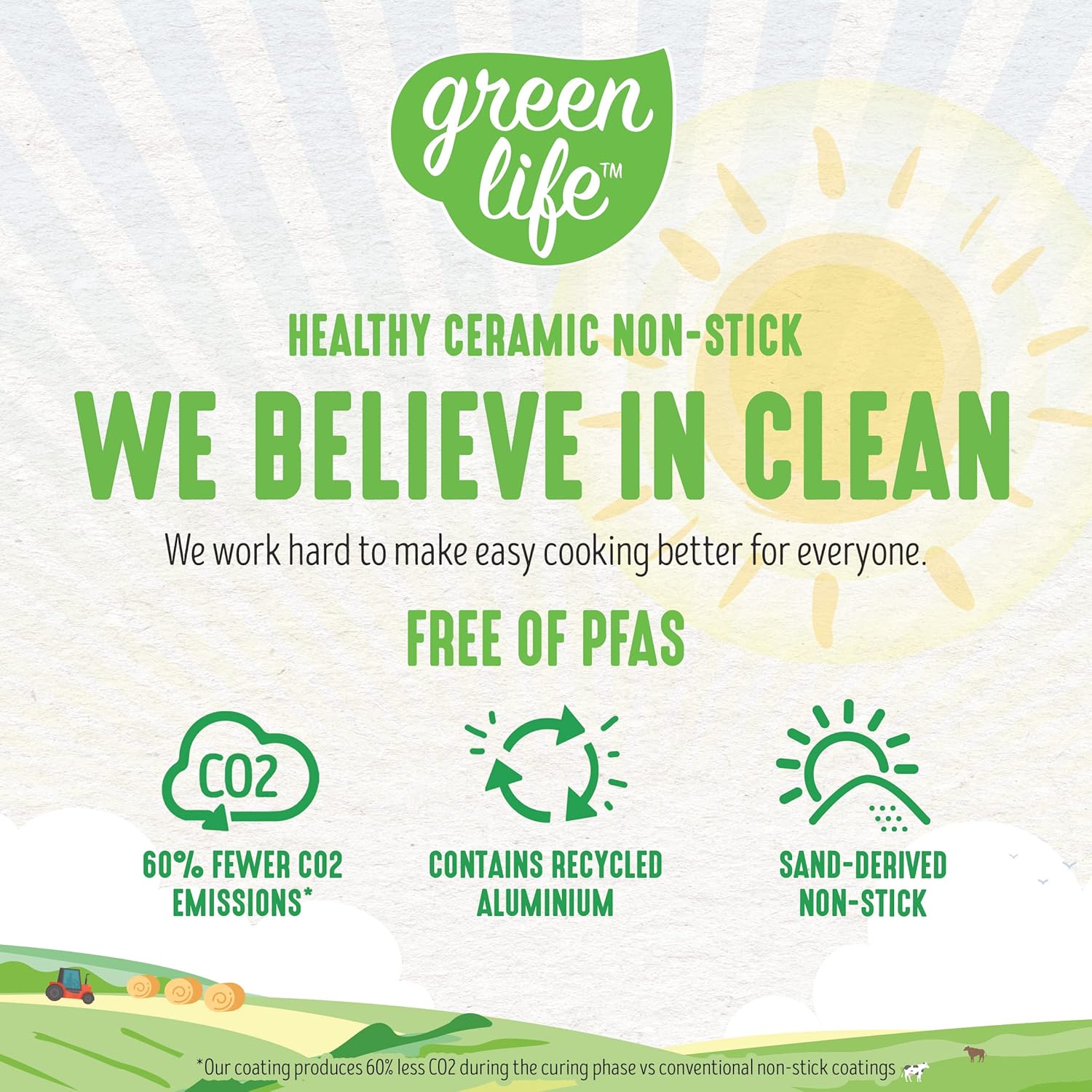 GreenLife Soft Grip Gezonde Keramische Antiaanbaklaag 16-delige Pannenset Over dit item DE POT EN PAN SET INCLUSIEF: 12 cm minikoekenpan, 18 cm en 24 cm koekenpan; 15 cm/1,1l en 18 cm/1,9l steelpan met deksel, 22 cm/4,8 kookpan met deksel, 24 cm/2,4l hapj