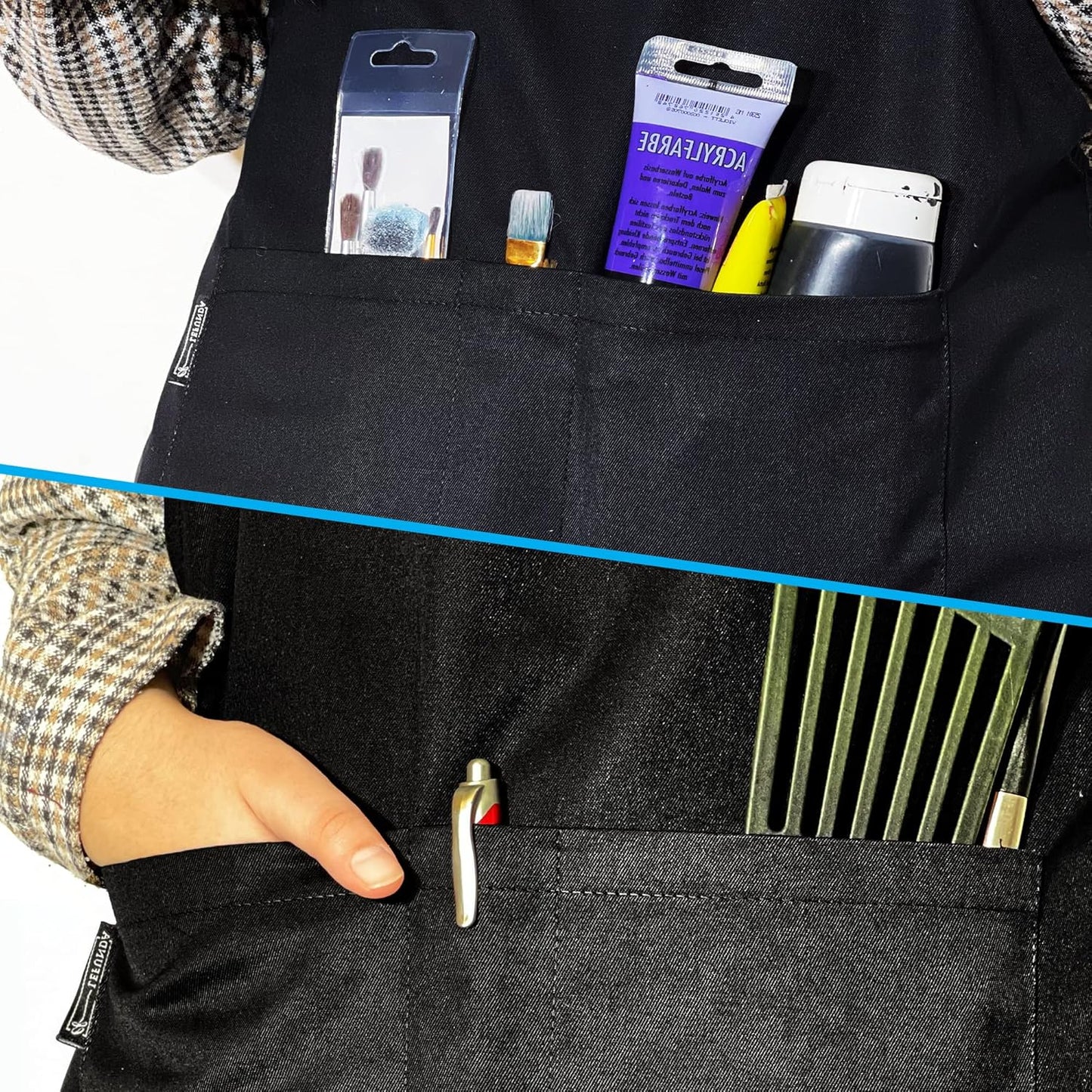 2 Stuks Chef Schort Waterdichte Schort met 3 Zakken Over dit item 💕65% polyester / 35% katoen beste mix voor schorten die bekend staan om hun duurzaamheid. Zij vervagen niet zo snel, verliezen snel hun vorm, kijken langer als nieuw, zijn minder naar vore