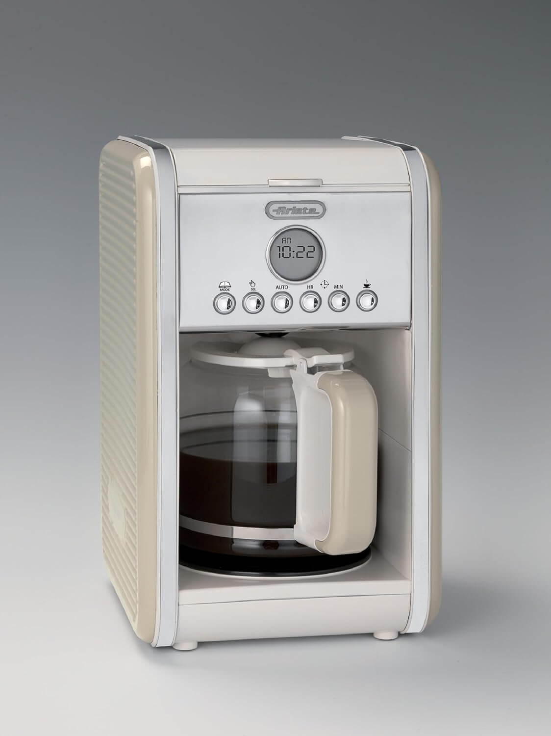 Ariete Retro Americano-koffiezetapparaat tot 12 kopjes 4 TOT 12 kopjes: Dit Americano-koffiezetapparaat met anti-druppelfunctie extraheert heerlijke, aromatisch geurende en smakelijke koffie Klaar wanneer je opstaat: dankzij de programmeerfunctie tot 24 u