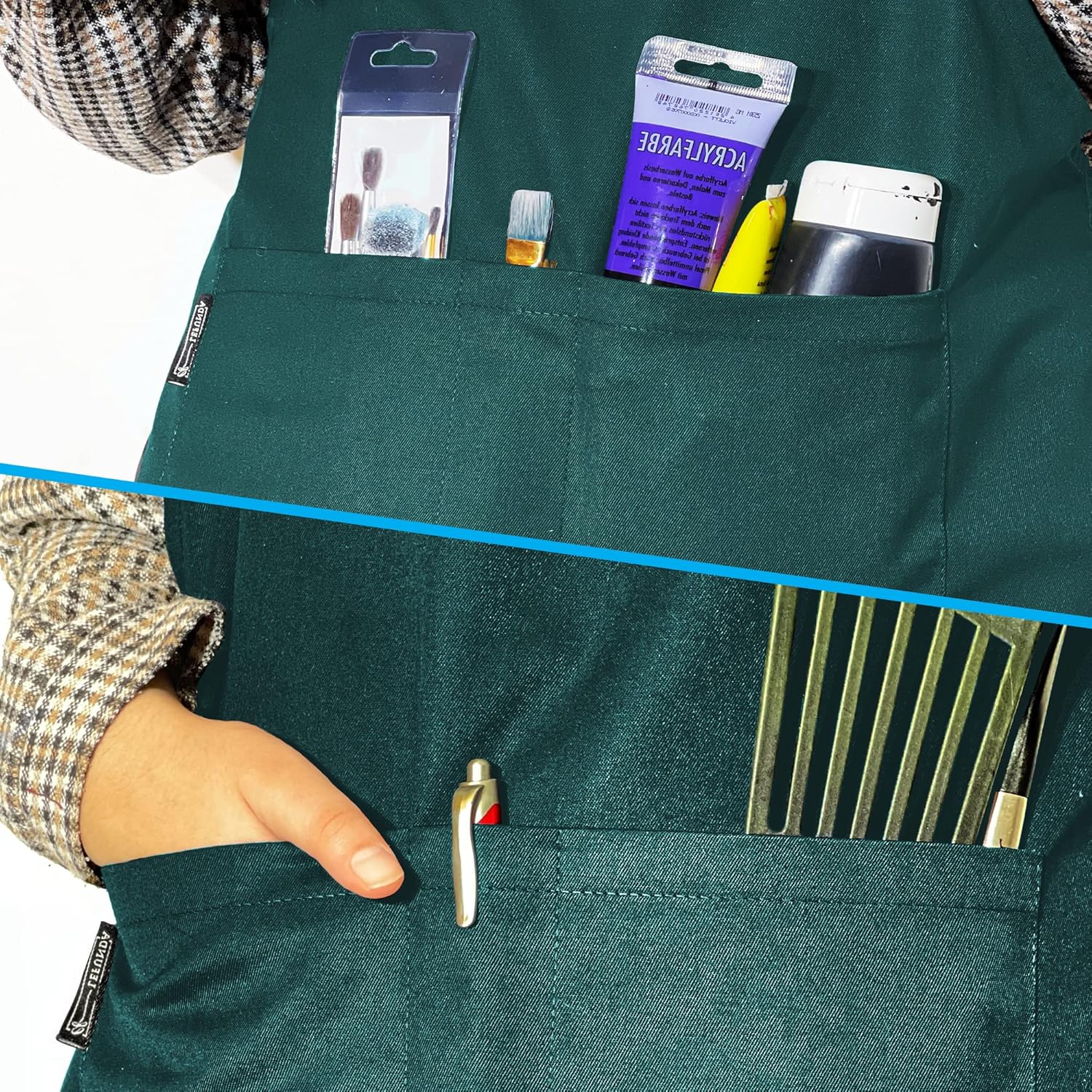 2 Stuks Chef Schort Waterdichte Schort met 3 Zakken Over dit item 💕65% polyester / 35% katoen beste mix voor schorten die bekend staan om hun duurzaamheid. Zij vervagen niet zo snel, verliezen snel hun vorm, kijken langer als nieuw, zijn minder naar vore