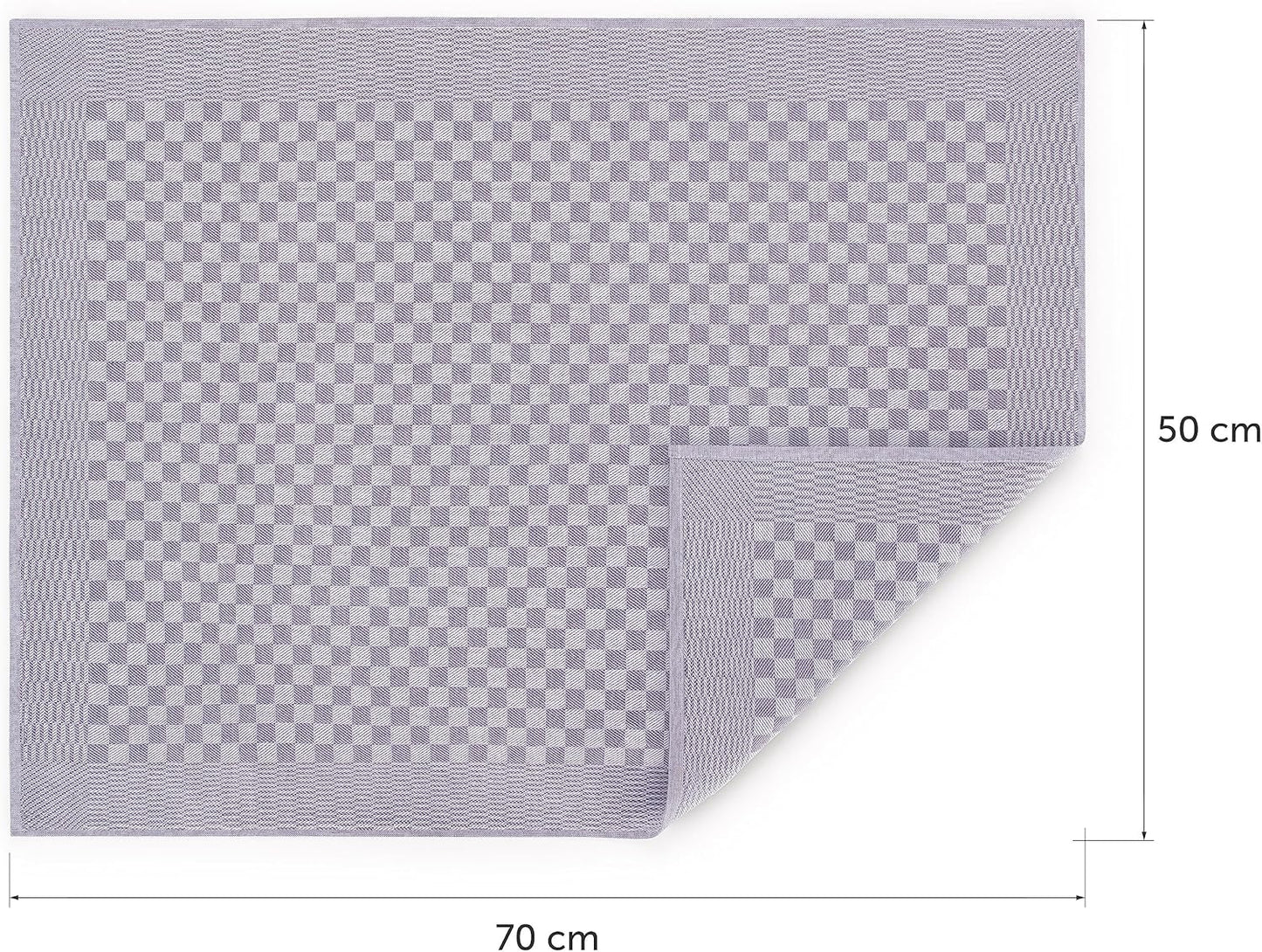 Blumtal - Set van 10 Theedoeken - 100% Katoen - 50 x 70 cm - Grijs Geruit - Hoogwaardige handdoekenset IDEAAL FORMAAT: De Blumtal theedoeken zijn 50 x 70 cm. Omdat je aan keukendoeken nooit genoeg kunt hebben, bieden wij onze Blumtal handdoeken aan in set