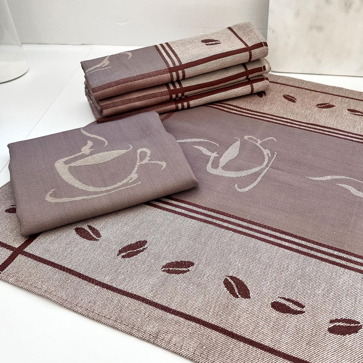 Set van 5 theedoeken vaatdoeken katoen, 70cm x 50cm bruin Over dit item ZOLLNER: Ons hotel- en restaurantlinnen wordt in heel Europa miljoenen keren gebruikt en wordt door onze klanten zeer gewaardeerd om zijn hoge kwaliteit en duurzaamheid. Voor extra ab